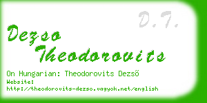 dezso theodorovits business card